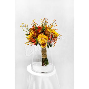 Svatební kytice Podzimní šípkování - EvaDekor.cz rozvoz květin