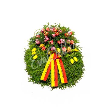 Smuteční věnec Tulipánky - EvaDekor.cz rozvoz květin Praha